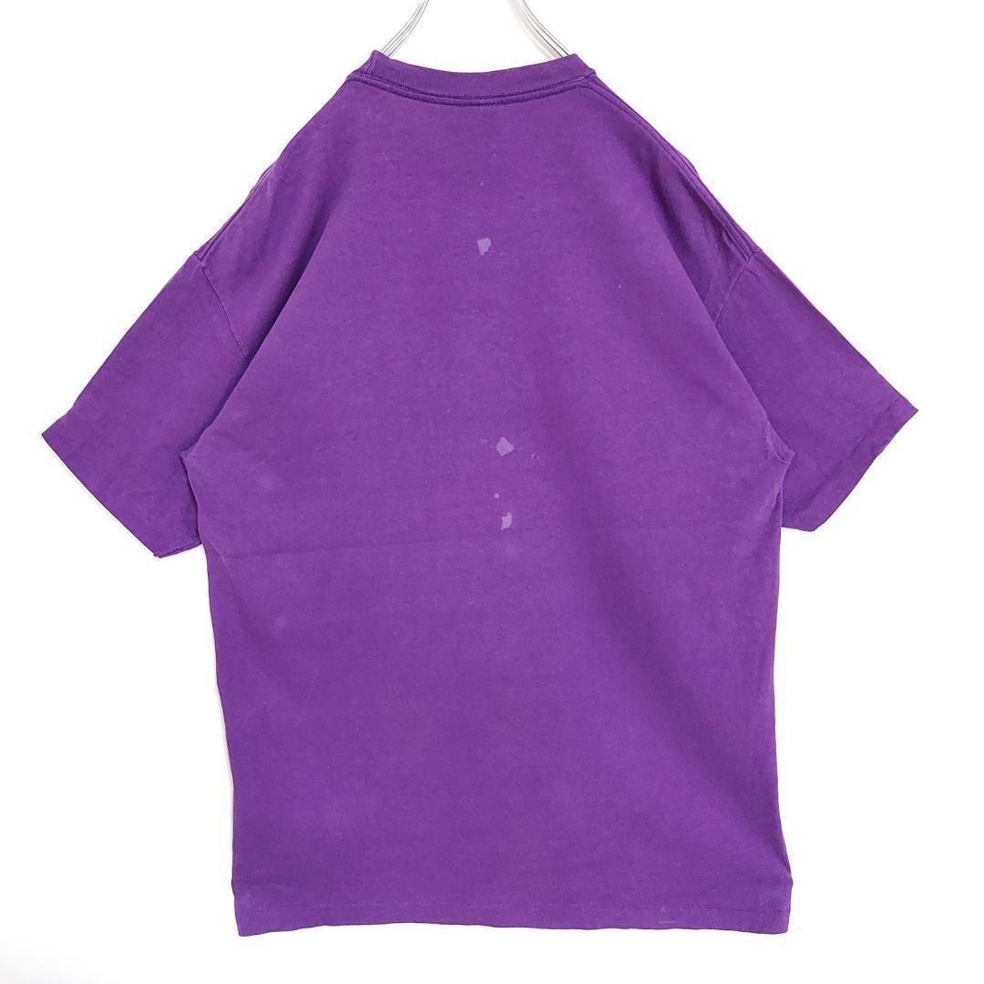 ロッキーズ ビッグプリントTシャツ 90s USA製 MLB XL 紫 白 黒_画像4