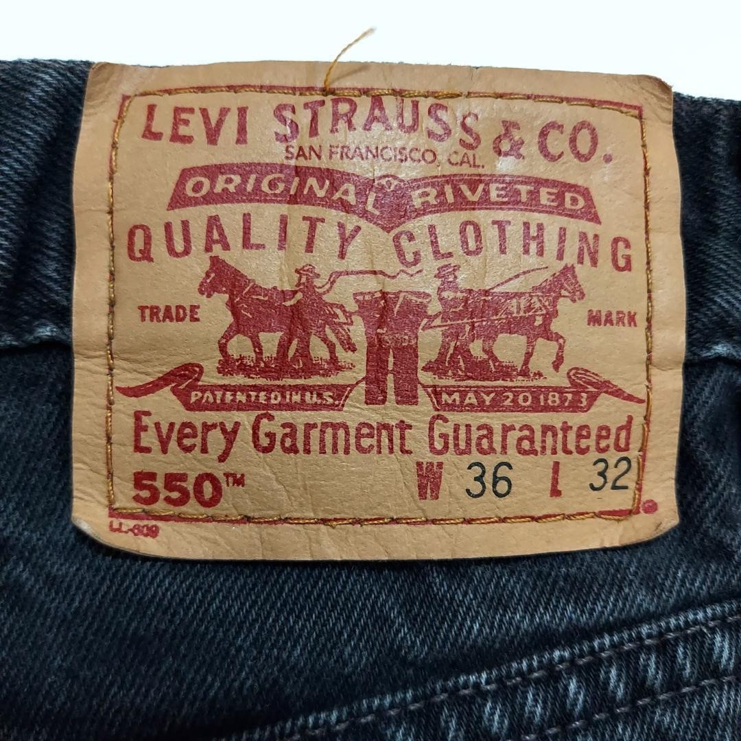 リーバイス550 Levis W36 ブラックデニムパンツ 黒 90s 7751_画像4