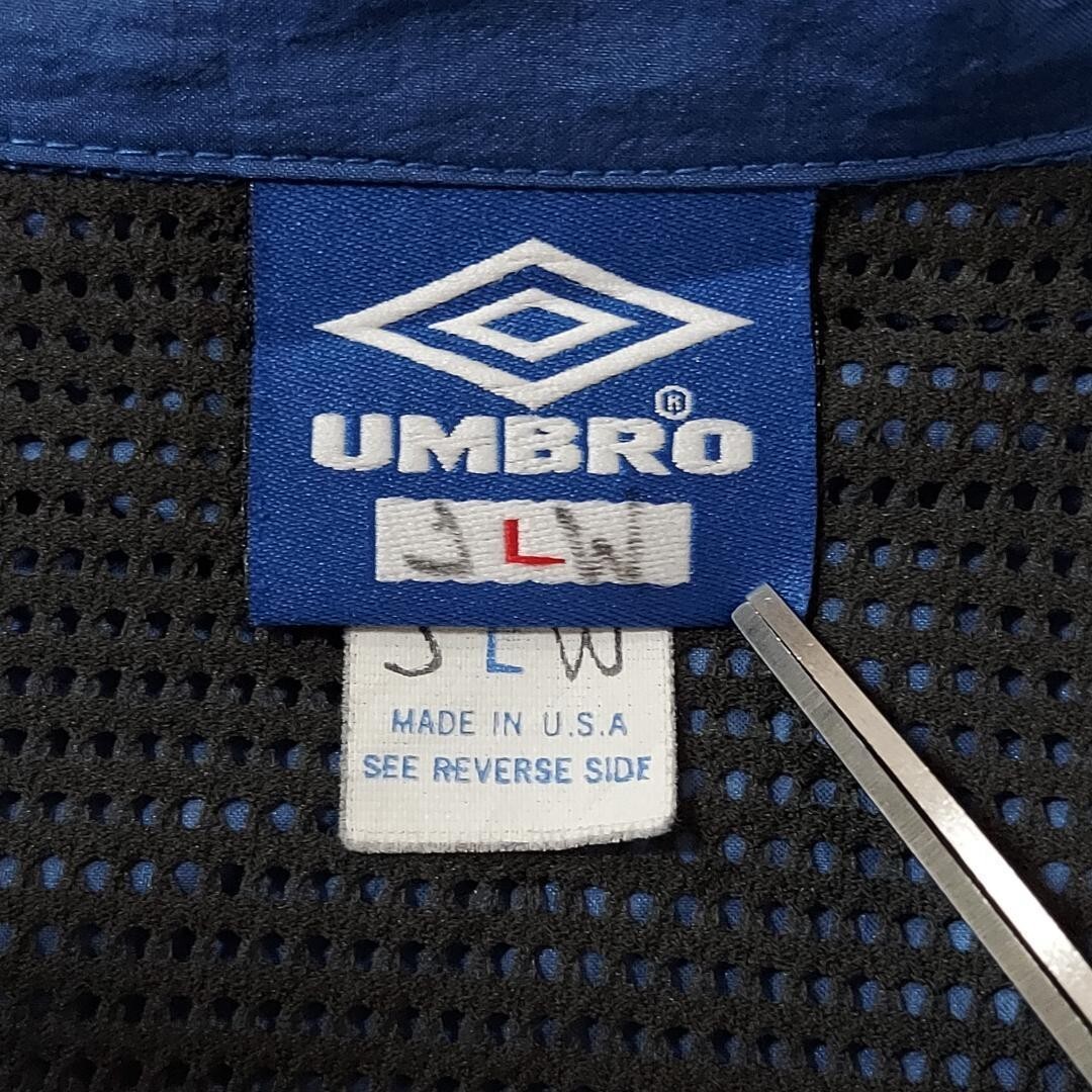 UMBRO Umbro нейлон жакет 90s USA производства L синий белый 7860
