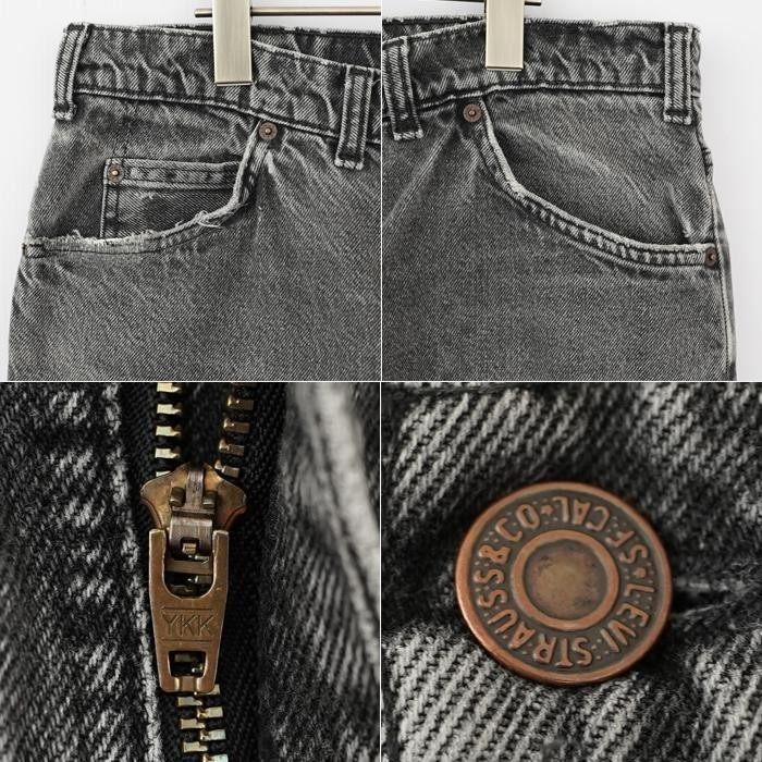 リーバイス Levis ブラックデニム 黒グレー カナダ製 W38相当 7243_画像6