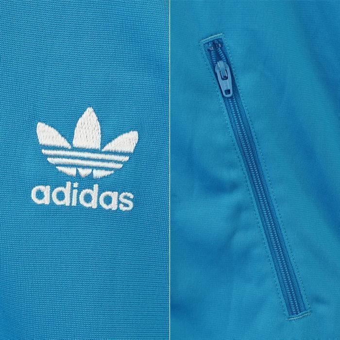 adidas アディダス トラックジャケット 水色 青 トレフォイル ロゴ刺繍_画像7