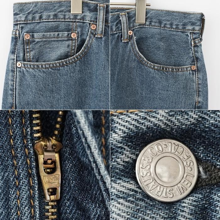 リーバイス505 Levis W40 ダークブルーデニム 青 パンツ 7434_画像7