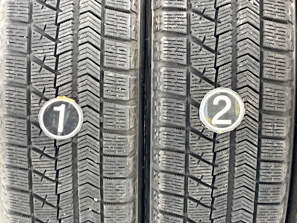 中古タイヤ 4本セット 155/65R14 75Q ブリヂストン BLIZZAK VRX 冬 スタッドレス 155/65/14 スペーシア b5210_画像3