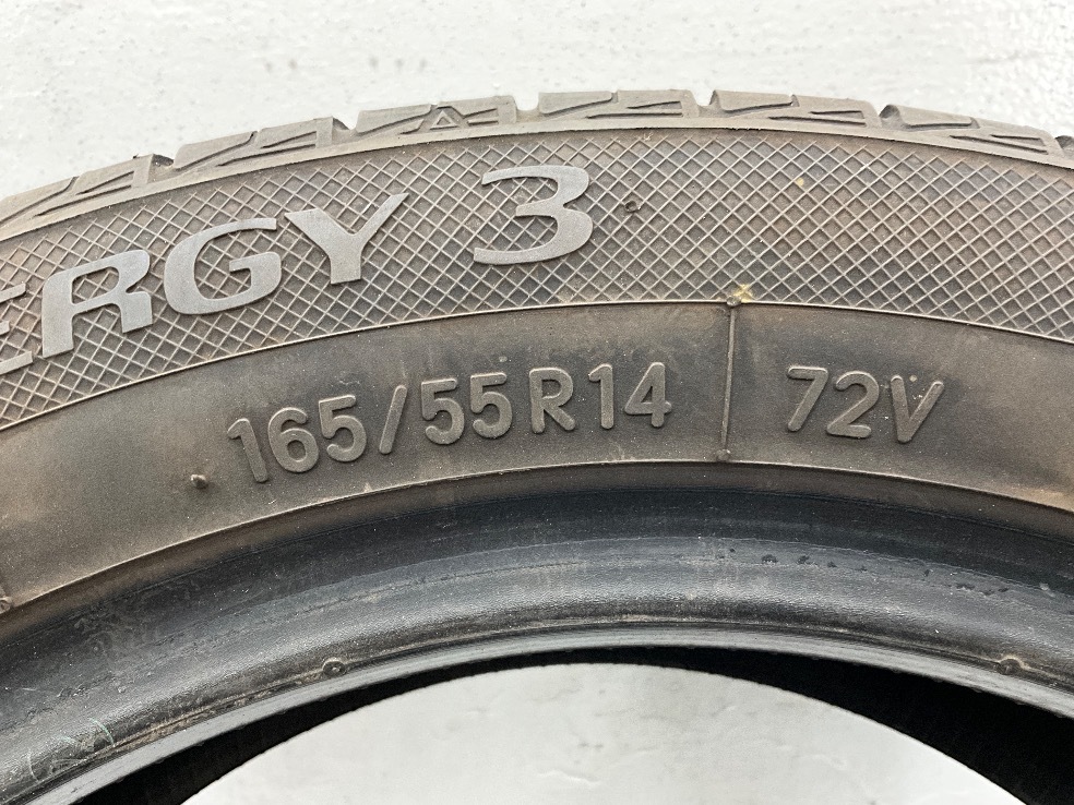 中古タイヤ 4本セット 165/55R14 72V トーヨー NANOENERGY 3 夏 サマー 165/55/14 ルークス/バモス b5326の画像8