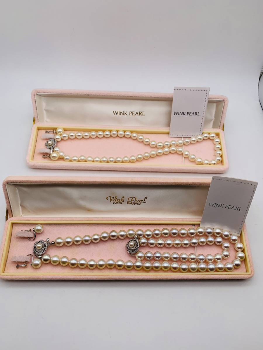 ★現状品★WINK PEARL　ウインクパール　silver刻印　ネックレス　ブレスレット　イヤリング　まとめ売り★_画像1