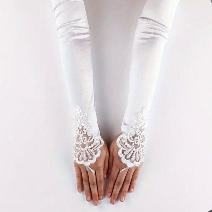  wedding glove wedding wedding white bride on goods race gloves stage finger less long gloves stage cosplay 