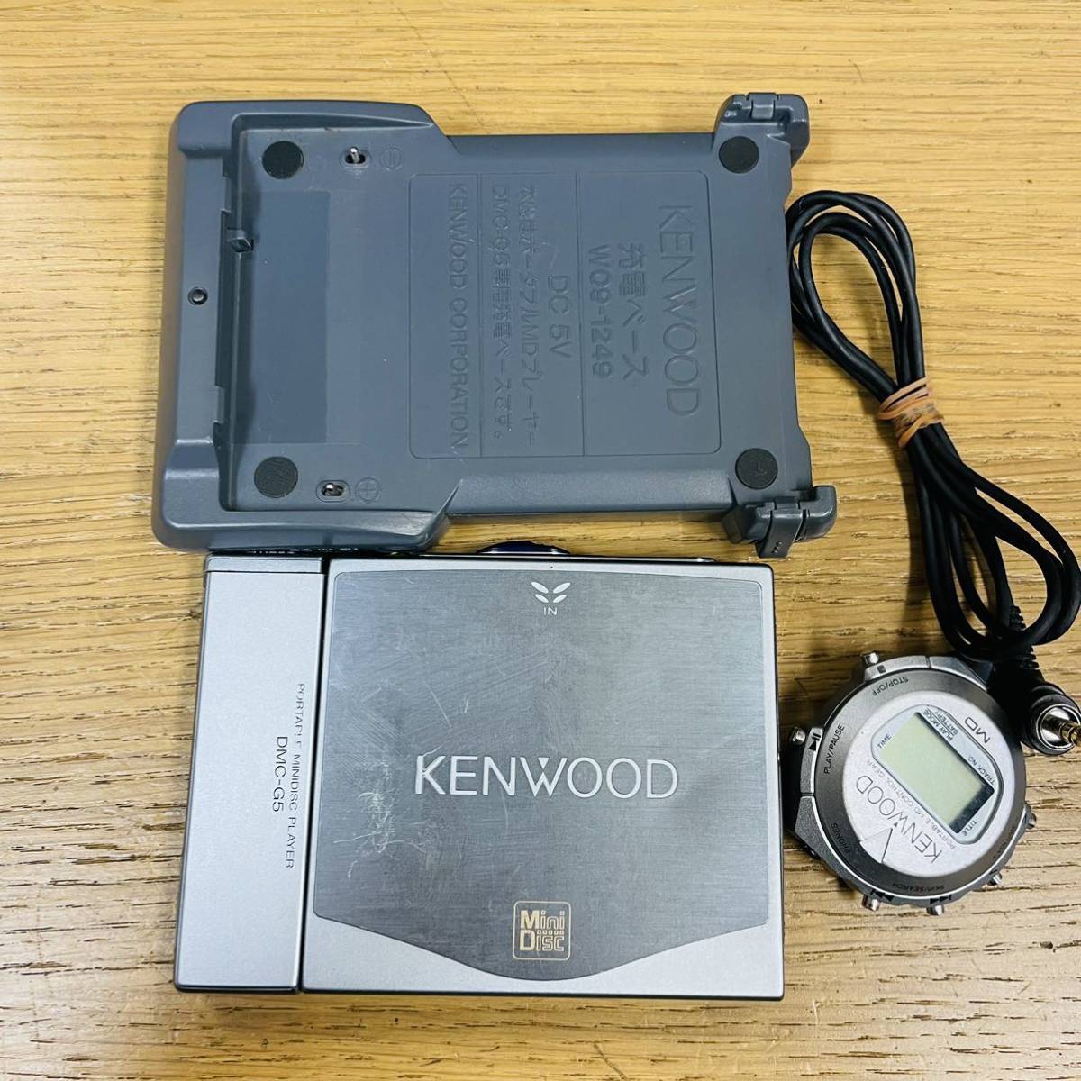 KENWOOD DMC-G5 ポータブルMDプレーヤー 充電ドック付き NN9558_画像1