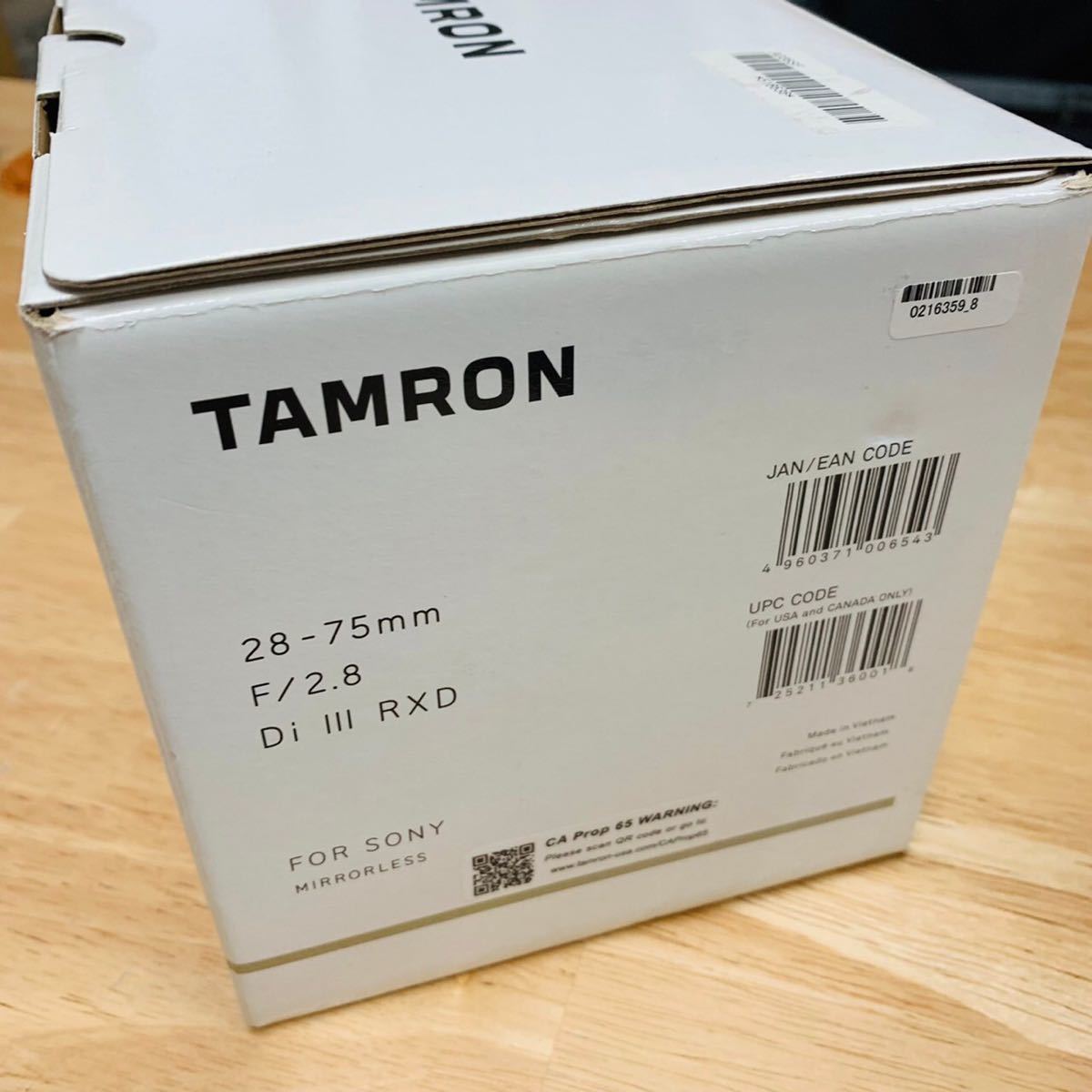tamron 28-75mm F/2.8 Di III RXD A036 ソニー Eマウント 箱ありNN9609_画像8
