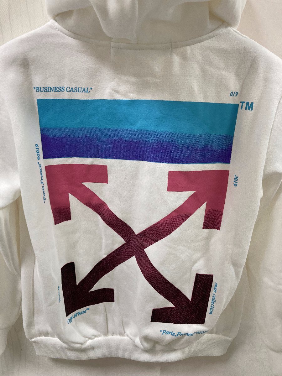 OFF-WHITE オフホワイト OFF-WHITE スウェットプルパーカ ホワイト パーカ 中古 ◆Ｍ◆GN 1_画像2