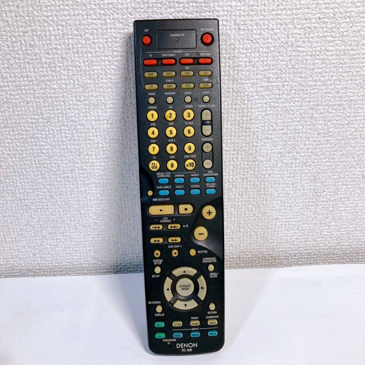 デノン リモコン RC-926 簡易動作確認済 【DENON 】AVC-2890 デノン リモコン RC-926 簡易動作確認済 【DENON 】AVC-2890