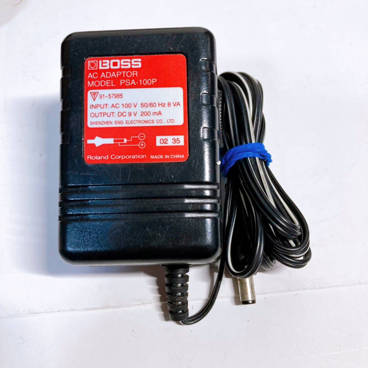 BOSS AC adaptor PSA-100P electrification verification settled [ Boss 9V 200mA]