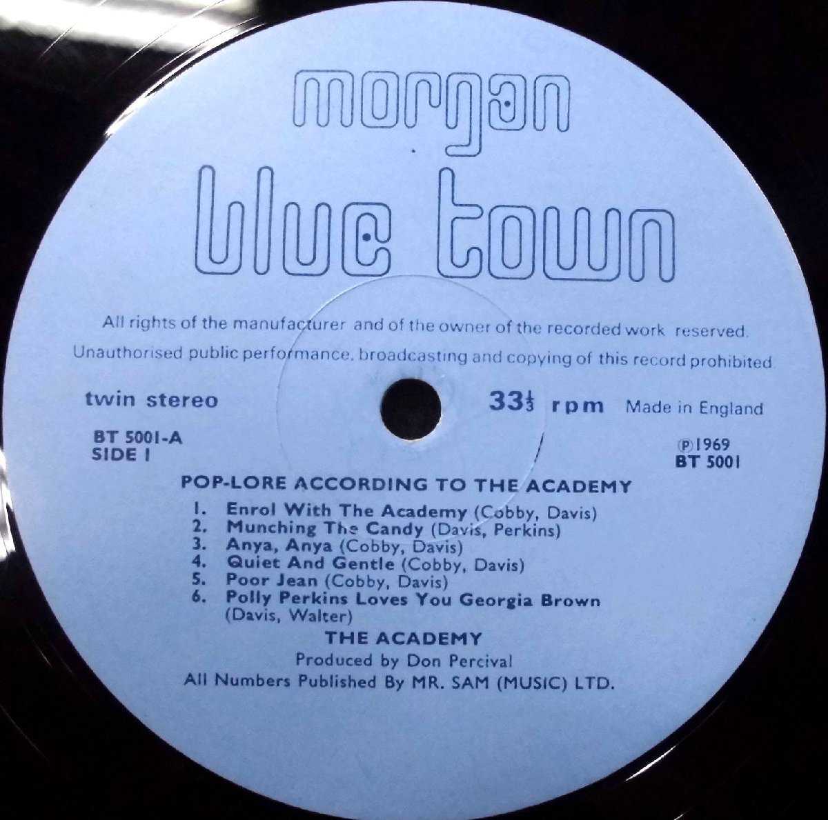 ●UK-Morgan Blue Townオリジナルw/Textured-Cover!! The Academy / Pop-Lore According To The Academy_画像7