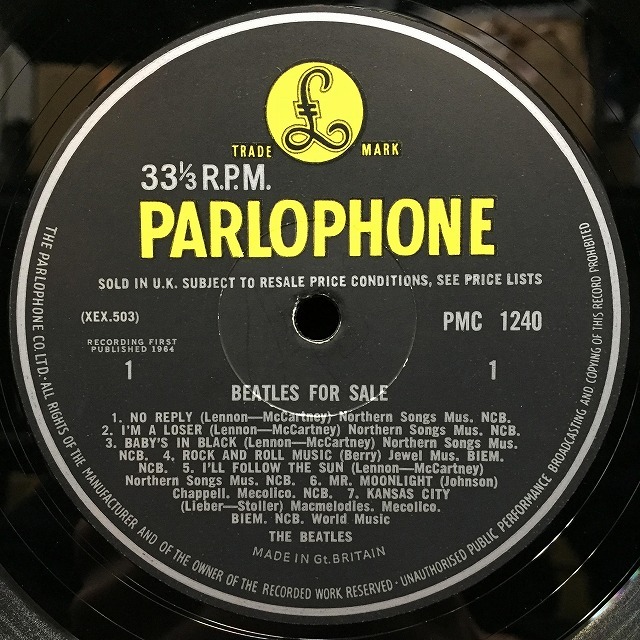 ●UK-Parlophoneオリジナル Mono, Mat:4N/4N(3RMH:1RMA) The Beatles / Beatles for Saleの画像7