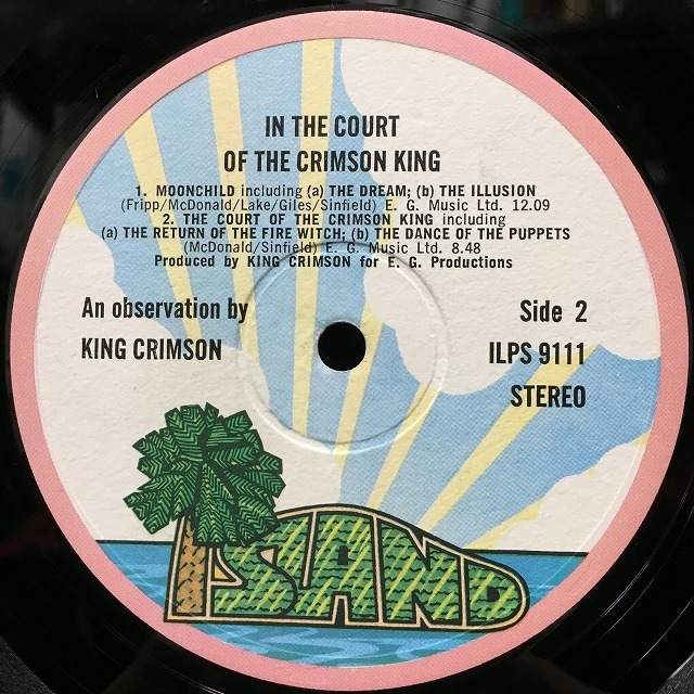 KING CRIMSON / IN THE COURT OF THE CRIMSON KING (PINK-I LABEL) (UK запись )