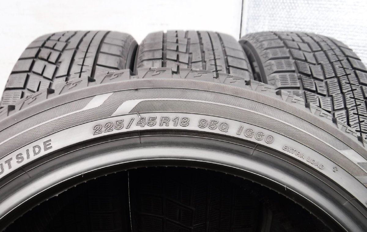 ★225/45R18 95Q, ヨコハマ ICE GUARD IG60!!2020年製!!残溝最大8㎜◇クラウン,オデッセイ,リーフ,マークXなどに4本セット価格_AF69_★225/45R18 95Q, ヨコハマICE GUARD IG60