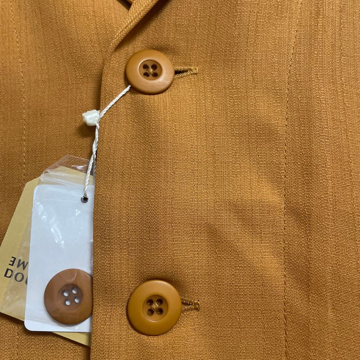 お値下げ済み【新品】DOUBLE NAME 2way シャツジャケット　フリー　オレンジ系　キャメル　半袖　長袖　オーバーサイズ