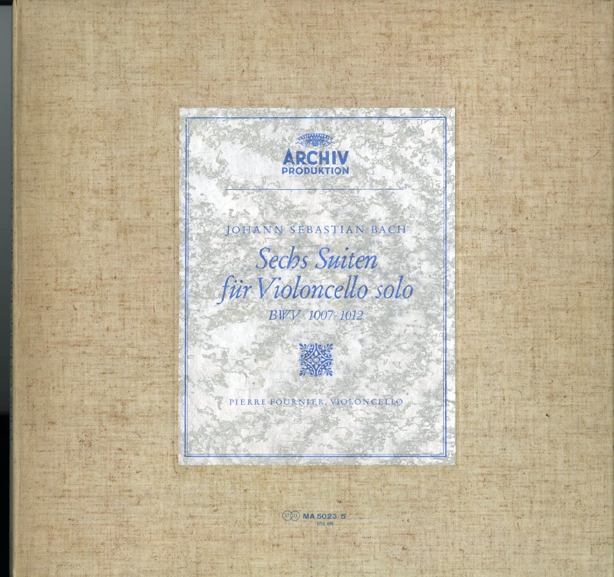 日ARCHIV MA5023/5ピエール・フルニエ バッハ「Sechs Suiten fur Violoncello solo」(3枚組)＊の画像1