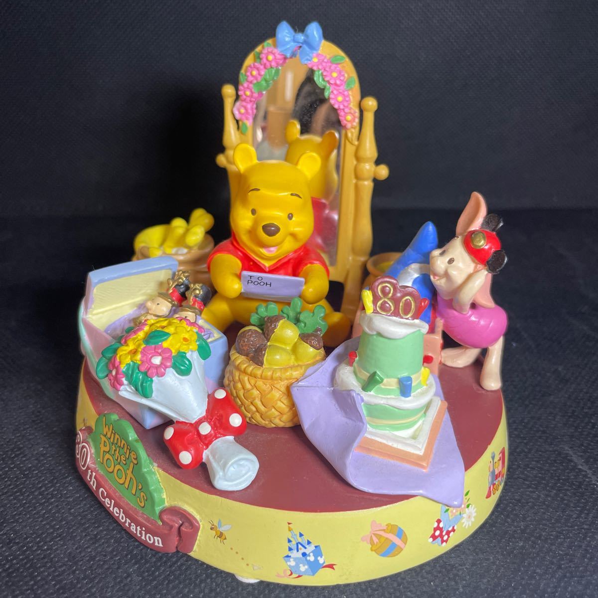 ディズニー くまのプーさん Winnie the Pooh's 80 th Celebration 東京ディズニーランド 置物 インテリア フィギュア ピグレット 240212T04_画像1