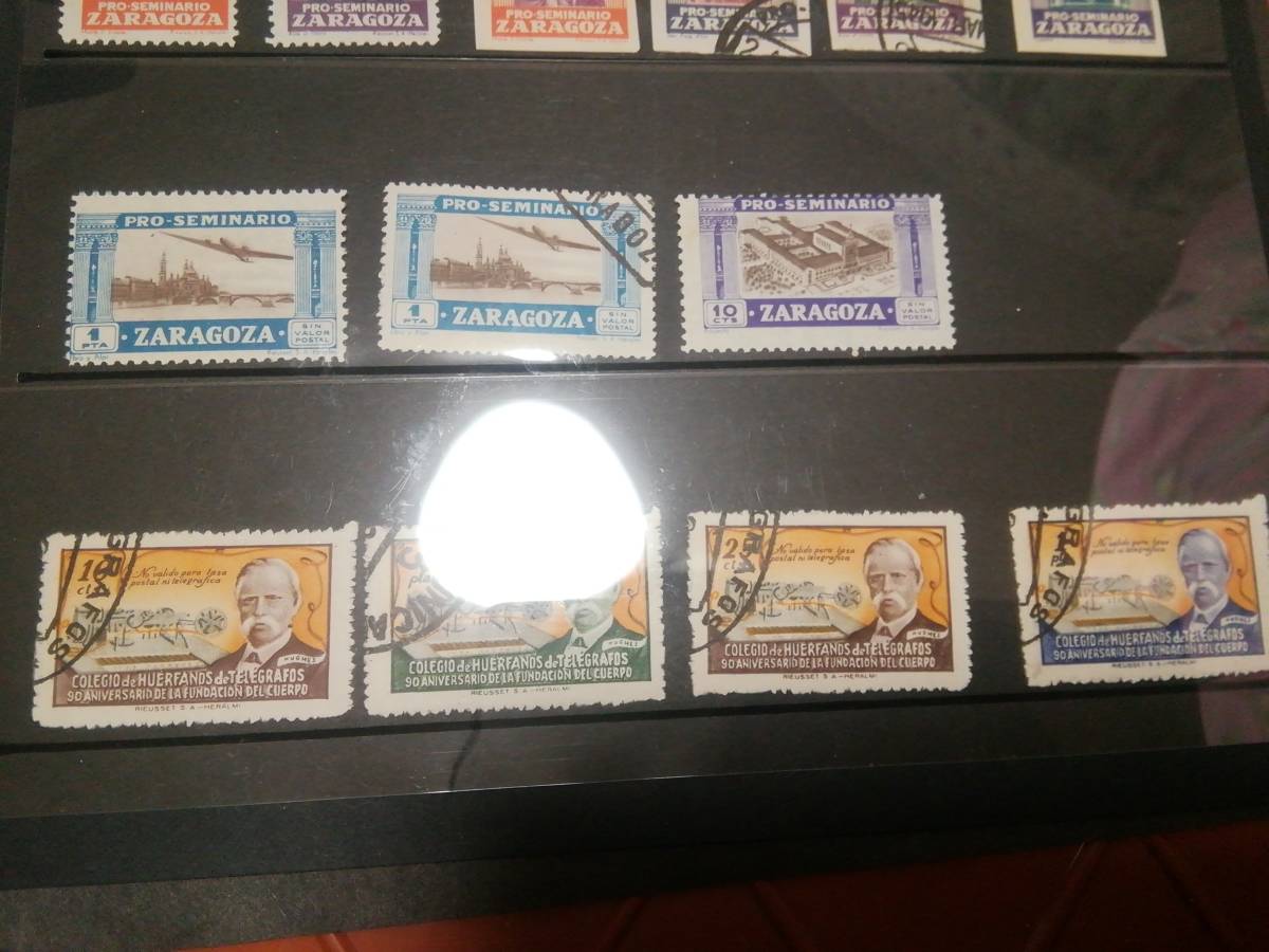 スペイン 1930代後半 フランコ側発行 非正規 ：各種大型切手など２７種類、使用済み美品_画像3
