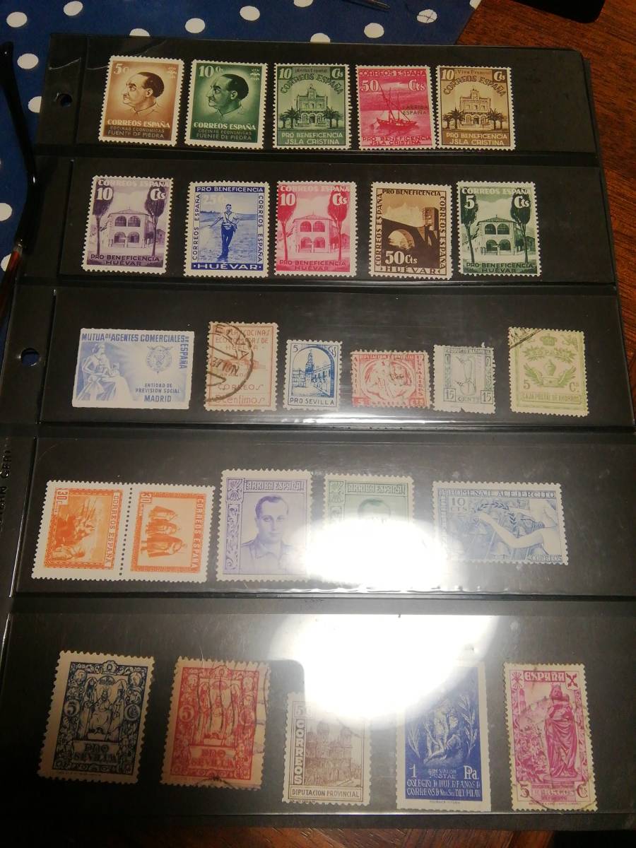 スペイン 1930代 内戦期:フランコ側発行切手コレクション＝ 殆ど異種各種140枚、状態殆ど良好_画像1