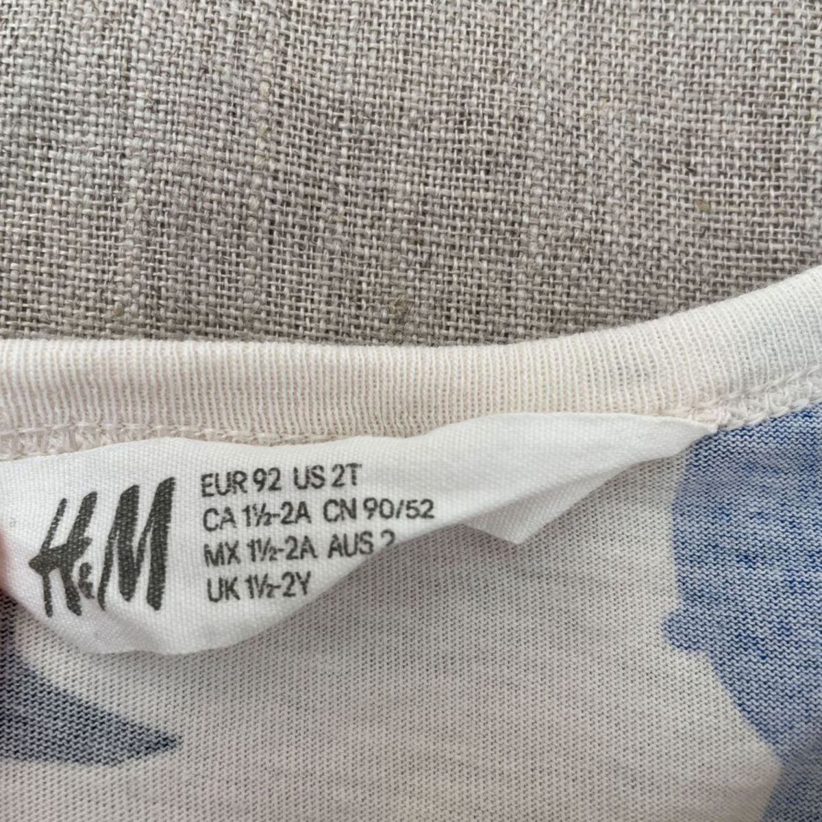 H&M  90cm  長袖Tシャツ　のりもの　くま