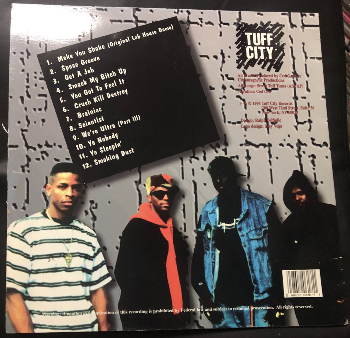 LP【HIPHOP】Ultramagnetic MC's / The Basement Tapes 1984-1990【Tuff City・TUF LP 0618・94年US盤・ORIG黄ラベル・Ced Gee】_画像2
