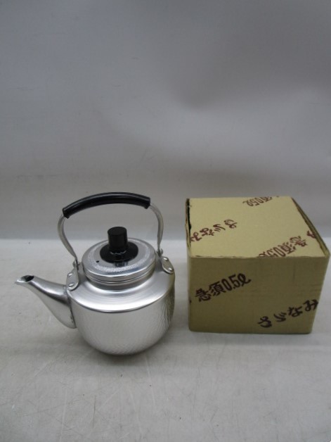 ★平0529 5つまとめて アルミ 急須 0.5L さざなみ ミニ きゅうす 茶器 茶道具 煎茶道具 未使用 金花日_画像2