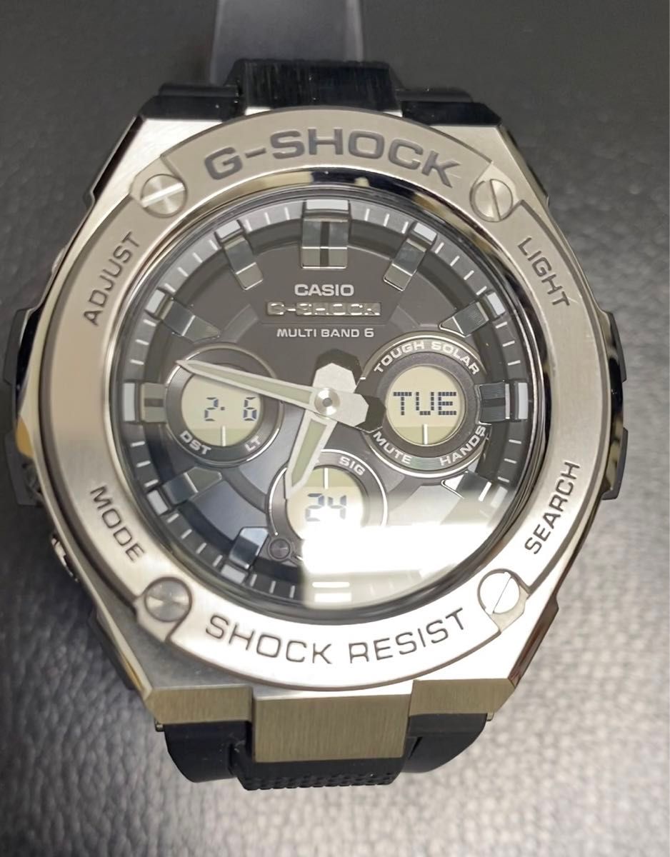 極美品　CASIO カシオ Gショック　G-STEEL Gスチール　電波ソーラー GST-W310-1AJF  腕時計タフソーラー