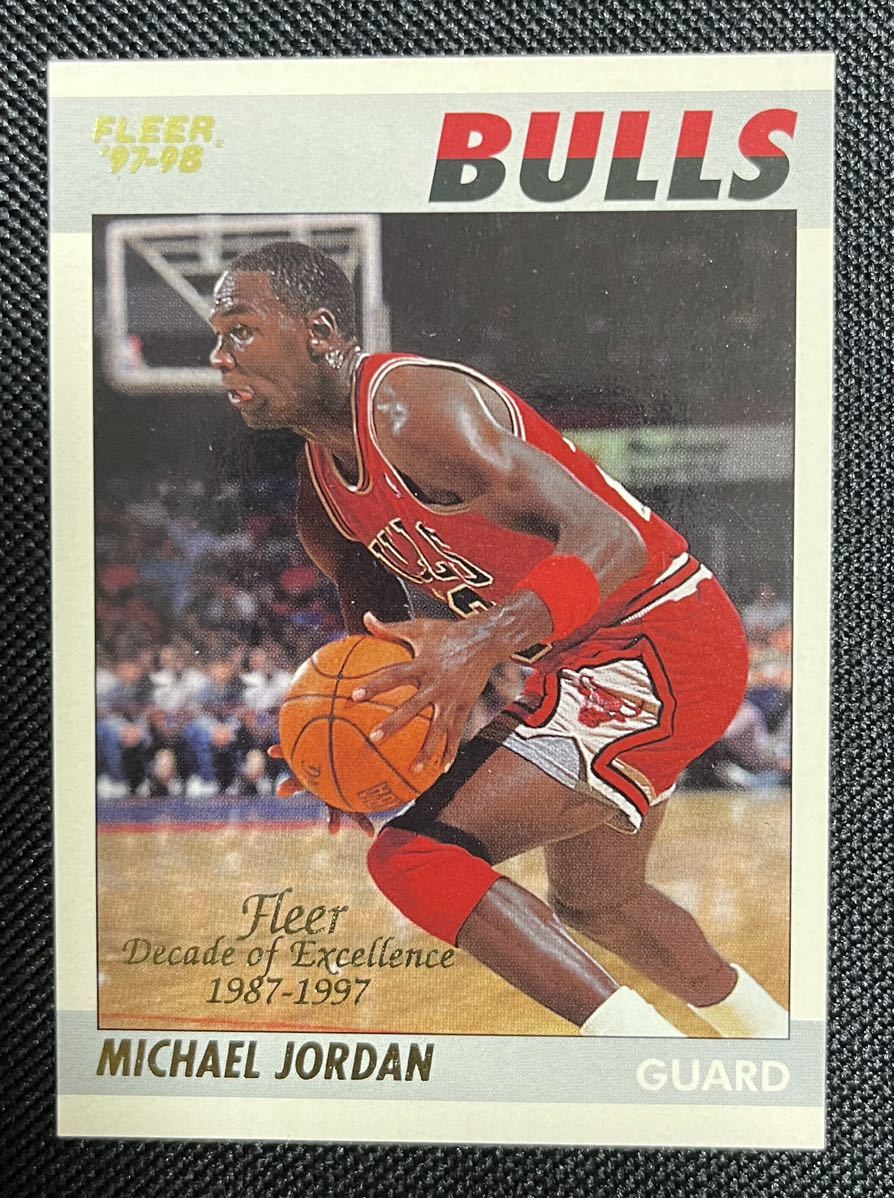 【レア！】NBA 1997-98 FLEER MICHAEL JORDAN BULLS DECADE OF EXCELLENCE 1987-1997 #5 マイケル・ジョーダン インサートカード