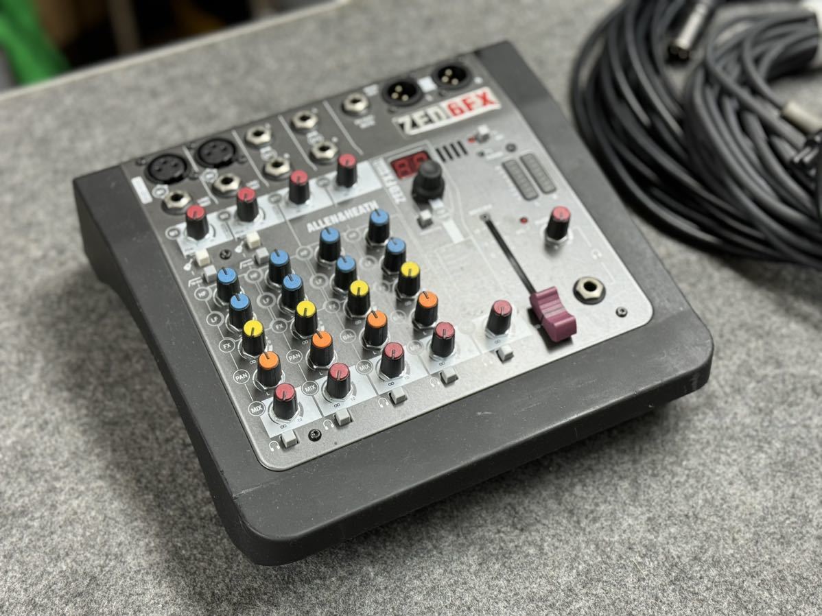 ZED6FX★小型エフェクト内蔵・ハイインピ対応エレキギター直挿可★ALLEN&HEATH 使用感は少なめPAミキサーアレンアンドヒース アナログ_画像1