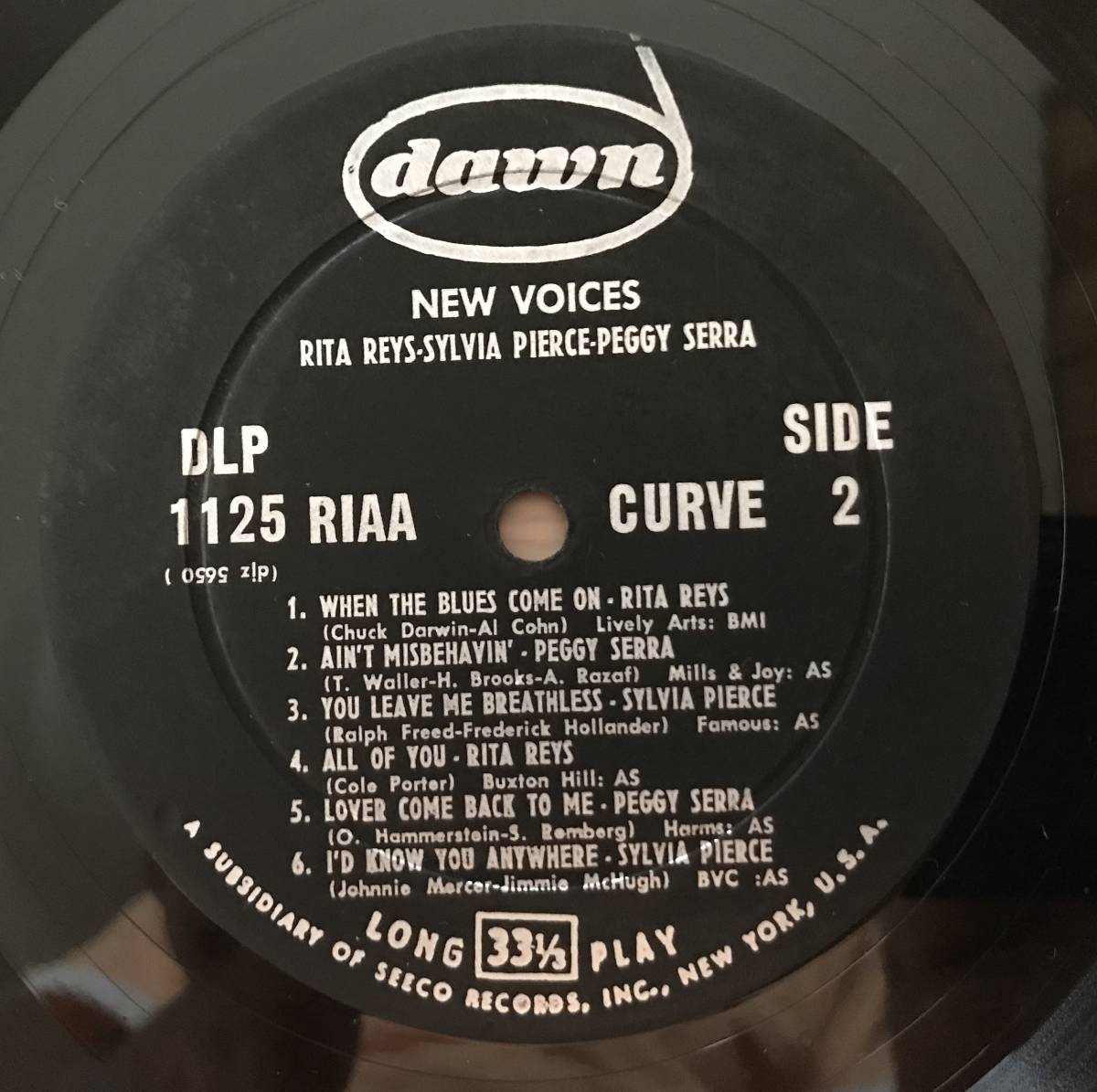 NEW VOICES / RITA REYS・SYLVIA PIERCE・PEGGY SERRA　 DAWN　DLP1125 original盤　美盤_画像8