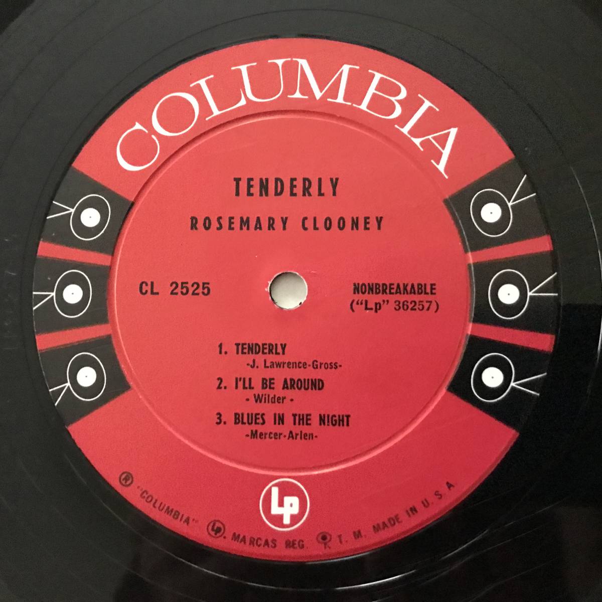 Tenderly / ROSEMARY CLOONEY　　Columbia CL2525 10inch original盤　美盤　_画像6