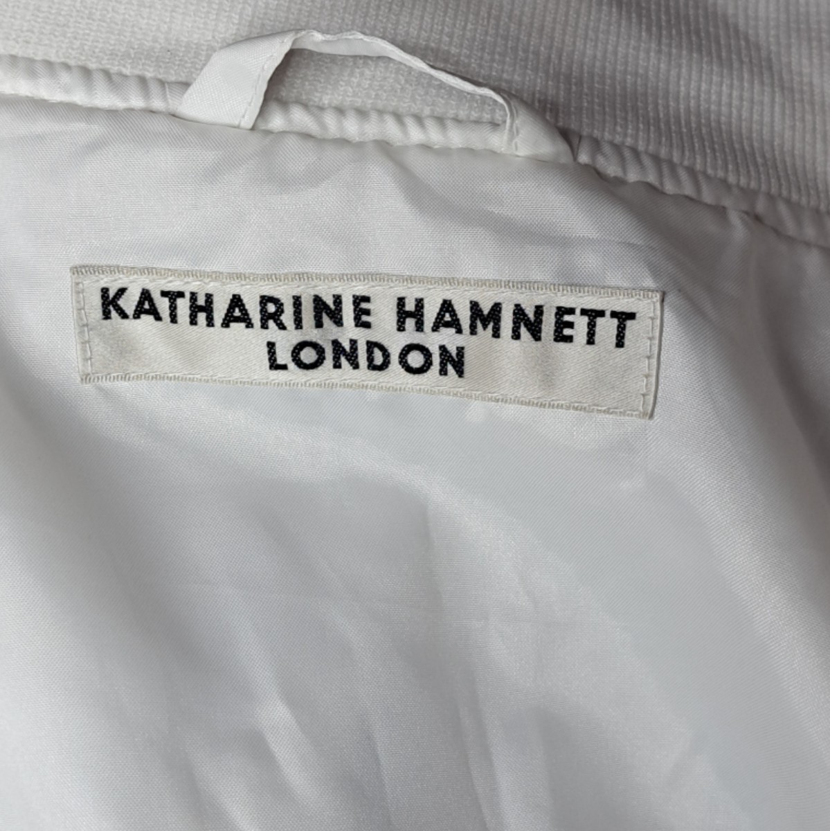 KATHARINE HAMNETT LONDON　キャサリンハムネットロンドン　プリント　MA-1 フライトジャケット　ブルゾン　ホワイト　Ｍ　白_画像6