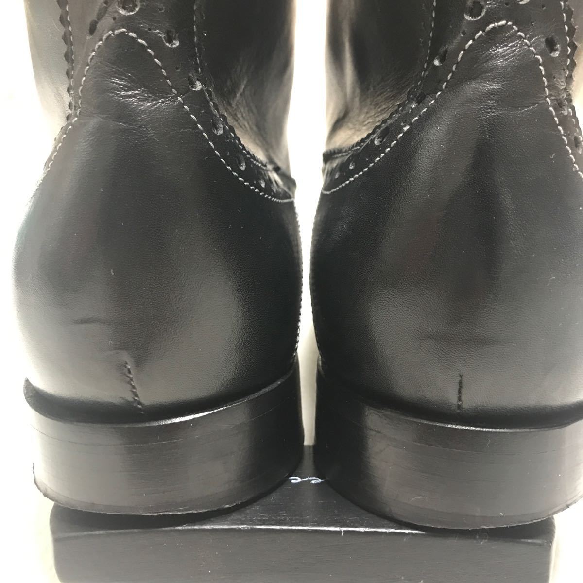 VERO CUOIO ヴェロキーオ Brecos ブーツ 革靴 黒 ブラック イタリア製 43 メンズ27.5cm_画像4