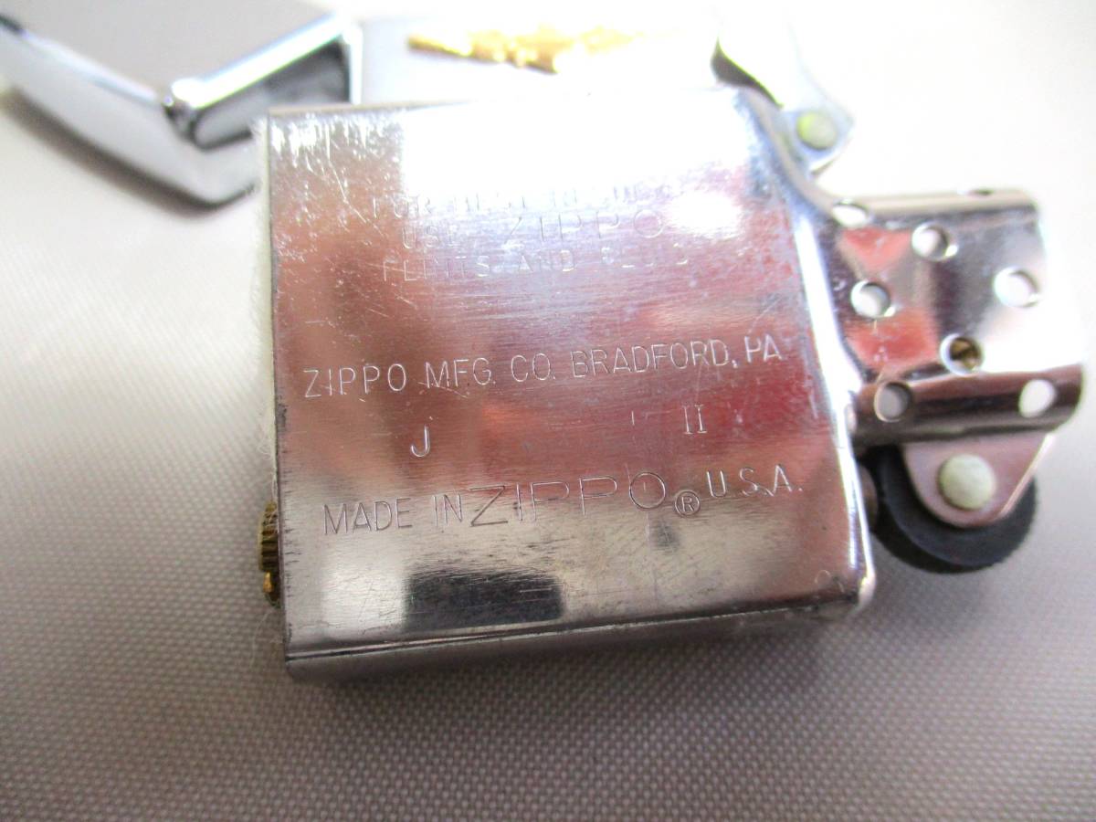 E097*ZIPPO 27*　銀色地　金色WING　ジッポライター　/翼　/未使用【送料込】_画像8