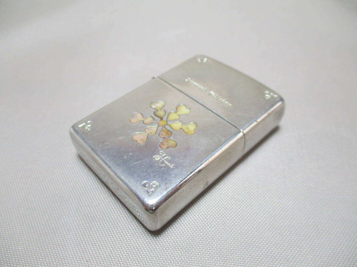 E134*ZIPPO 46*　貝入り　ジッポライター　1点　/中古　/火花なし　/シリアル　【送料込】_画像6