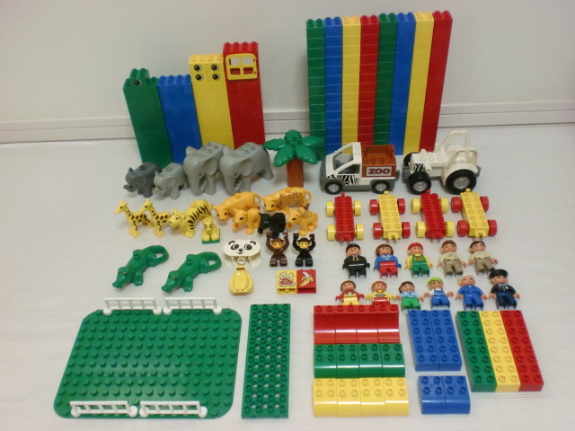 LEGO レゴ デュプロ 大量 まとめ セット 動物園 / サファリ / 車 / 人形 / フィグ / 基礎版 / 特殊ブロックなど_画像1