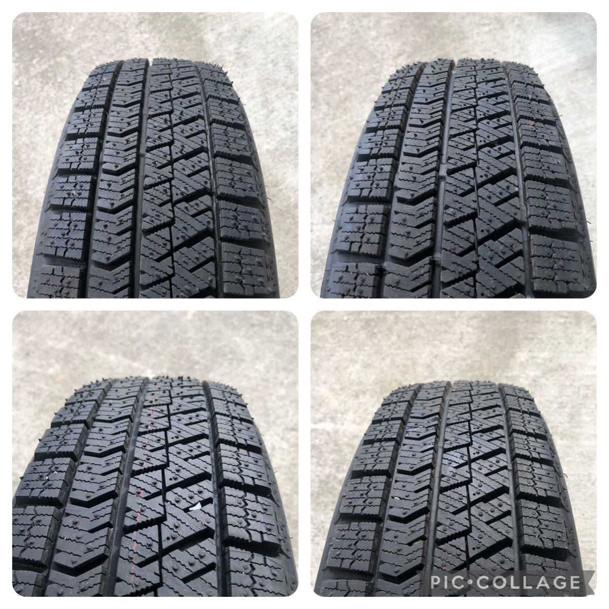 新潟発 21年製 ブリヂストン ブリザック VRX2 155/65R14 14インチ 14×4.5J 4穴 PCD100 スタッドレス 4本160×2セット 着払い_画像8