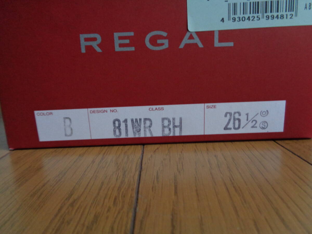 新品 未使用 REGAL リーガル 81WR ブラック レザー 外羽根 ウイングチップ アクロフォーム 黒 高級 本革 定価33000円 