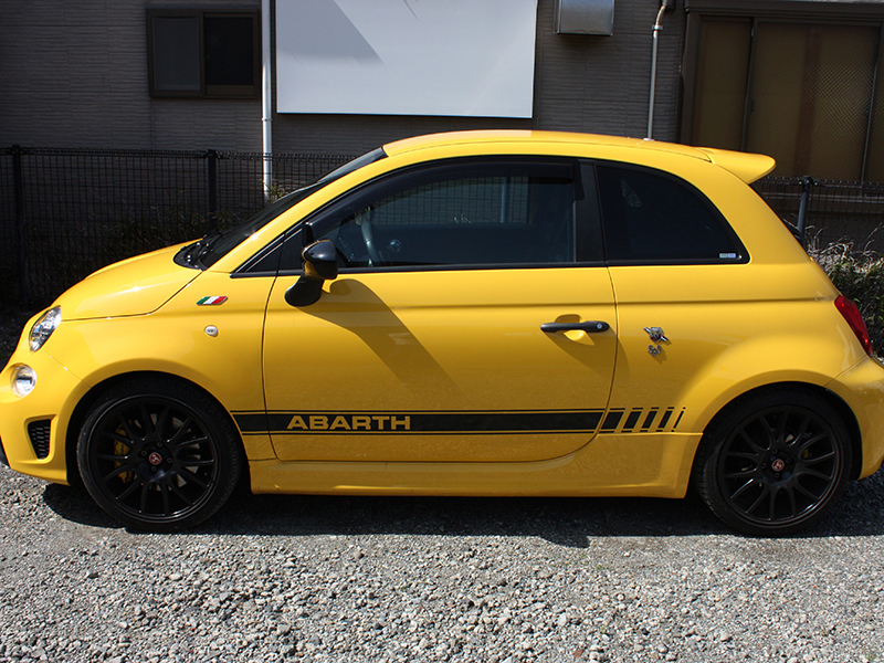 フィアット500 アバルト500 ドアバイザー セミ ワイド FIAT500 ABARTH500 カスタム パーツ