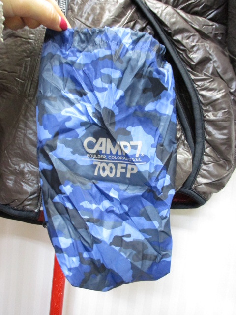 CAMP7 キャンプ７ メンズダウンジャケット メンズL 茶赤 リバーシブル仕様ダウンパーカー フード付きダウンコート ジャンパー 02013の画像5