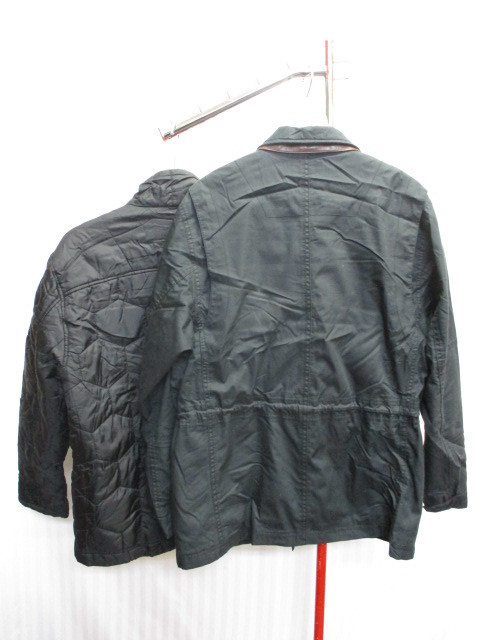 ティンバーランド キルティングジャケット付きメンズブルゾン メンズL 黒 ２枚セット 中綿ライナー付きミリタリージャケット 02085の画像3