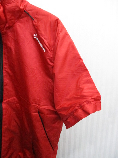 テーラーメイド　中綿ジャンパー　メンズO XL LL　赤　半袖可能　ウインドブレーカー　ゴルフウエア　ゴルフジャケット　ブルゾン　02294　_画像2