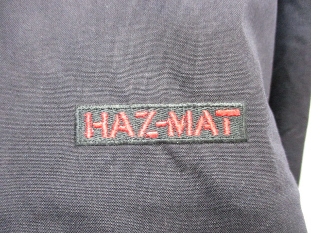 USA製　HAZ-MAT　90sヴィンテージ　メンズナイロンジャンパー　メンズL　黒　コーチジャケット　ウインドブレーカー　ブルゾン　02073_画像2