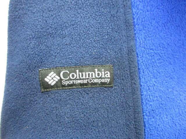 コロンビア　90sヴィンテージ　メンズフリースジャケット　メンズLL XL　青紺　アウトドアフリースウエア　防寒ジャンパー　ブルゾン 02166_画像4