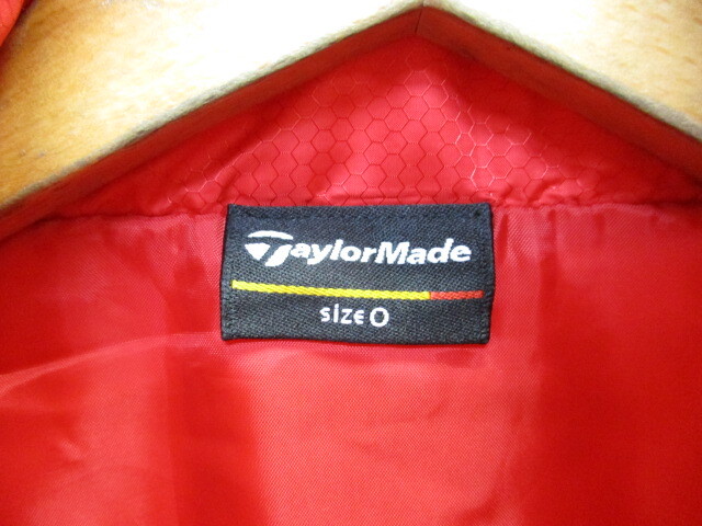 テーラーメイド　中綿ジャンパー　メンズO XL LL　赤　半袖可能　ウインドブレーカー　ゴルフウエア　ゴルフジャケット　ブルゾン　02294　_画像3