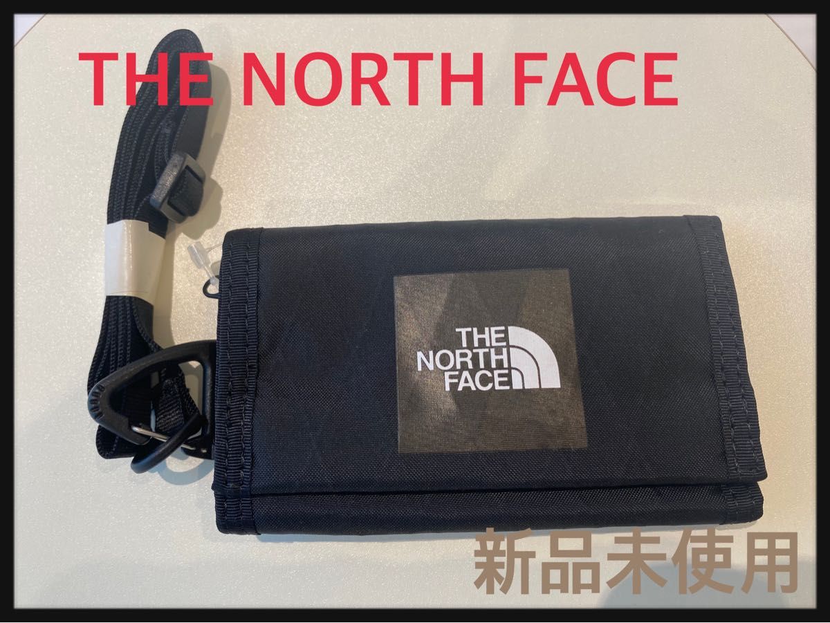 ザノースフェイス THE NORTH FACE 財布 ミニウォレット ブラック WALLET ストラップ 三つ折り