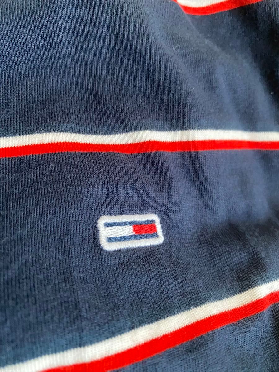 TOMMY JEANS  ロンT ボーダー 長袖Tシャツ ネイビー 古着 即日発送