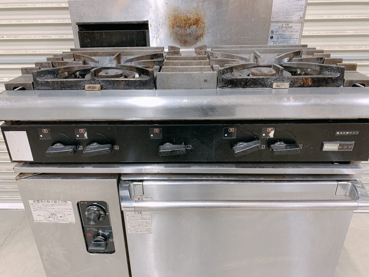  present condition delivery Rinnai 3. gas microwave oven gas-stove LP gas oven attaching portable cooking stove business use pickup welcome Ibaraki 240219.2 west M out 