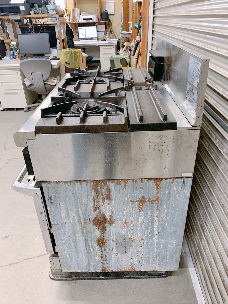  present condition delivery Rinnai 3. gas microwave oven gas-stove LP gas oven attaching portable cooking stove business use pickup welcome Ibaraki 240219.2 west M out 